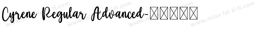Cyrene Regular Advanced字体转换